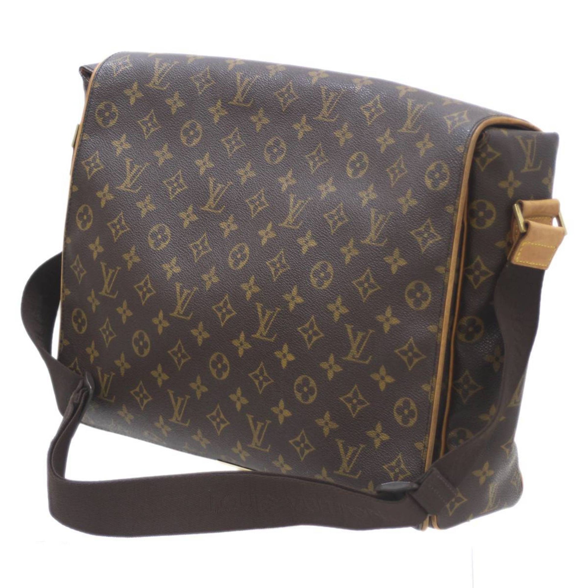 Louis Vuitton Abbesses, Brown, Canvas, shoulder