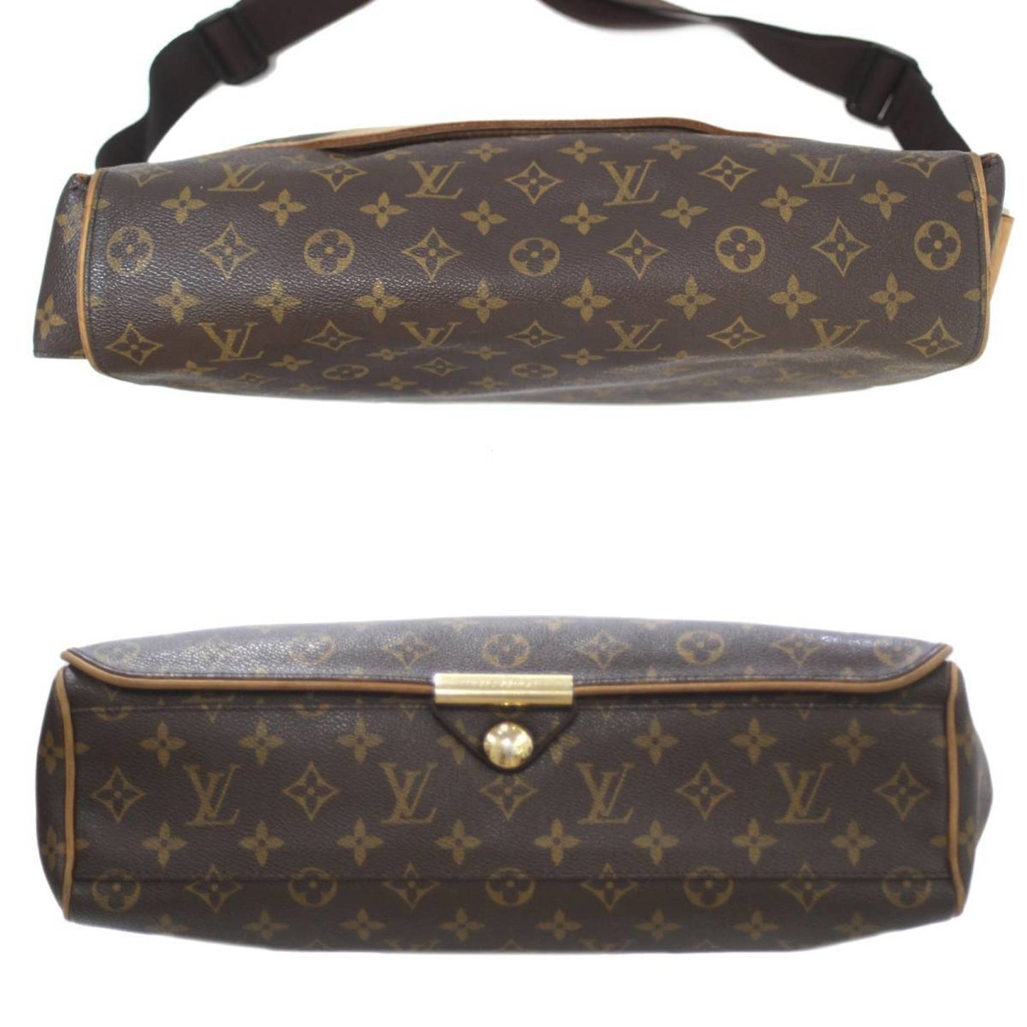 Louis Vuitton Abbesses, Brown, Canvas, shoulder