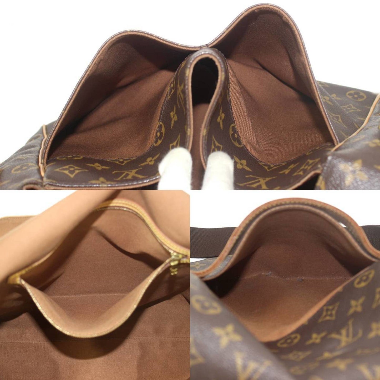 Louis Vuitton Abbesses, Brown, Canvas, shoulder