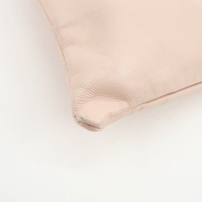 Fendi Logo Drawstring Leather, Pink, Leather, Handbag