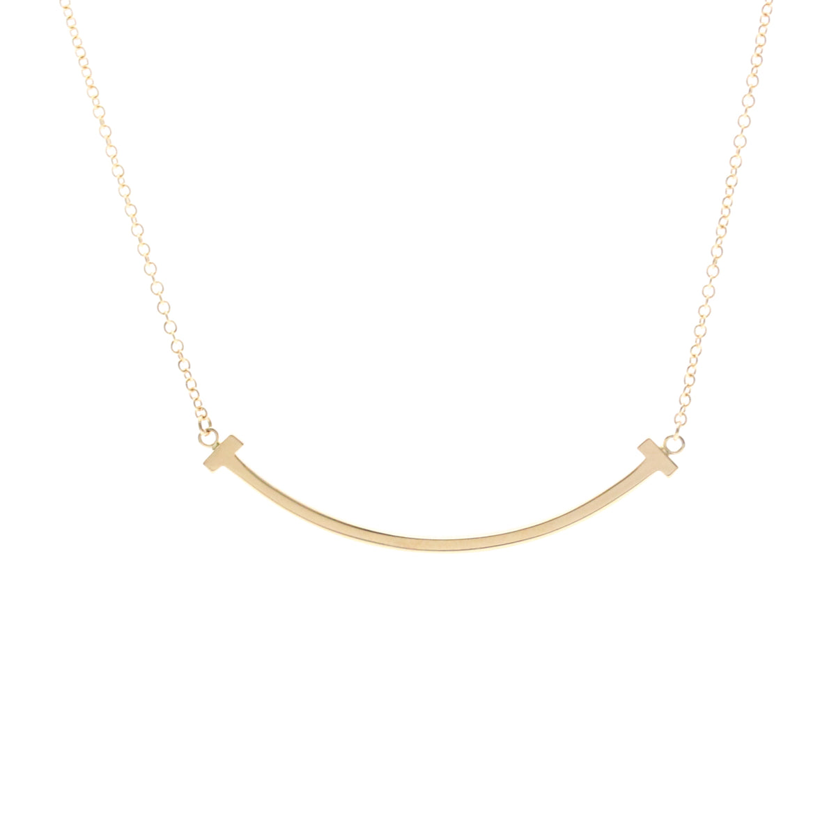 Tiffany & Co. T Smile Pendant 18K Rose Gold, Gold, Pink Gold, Necklace