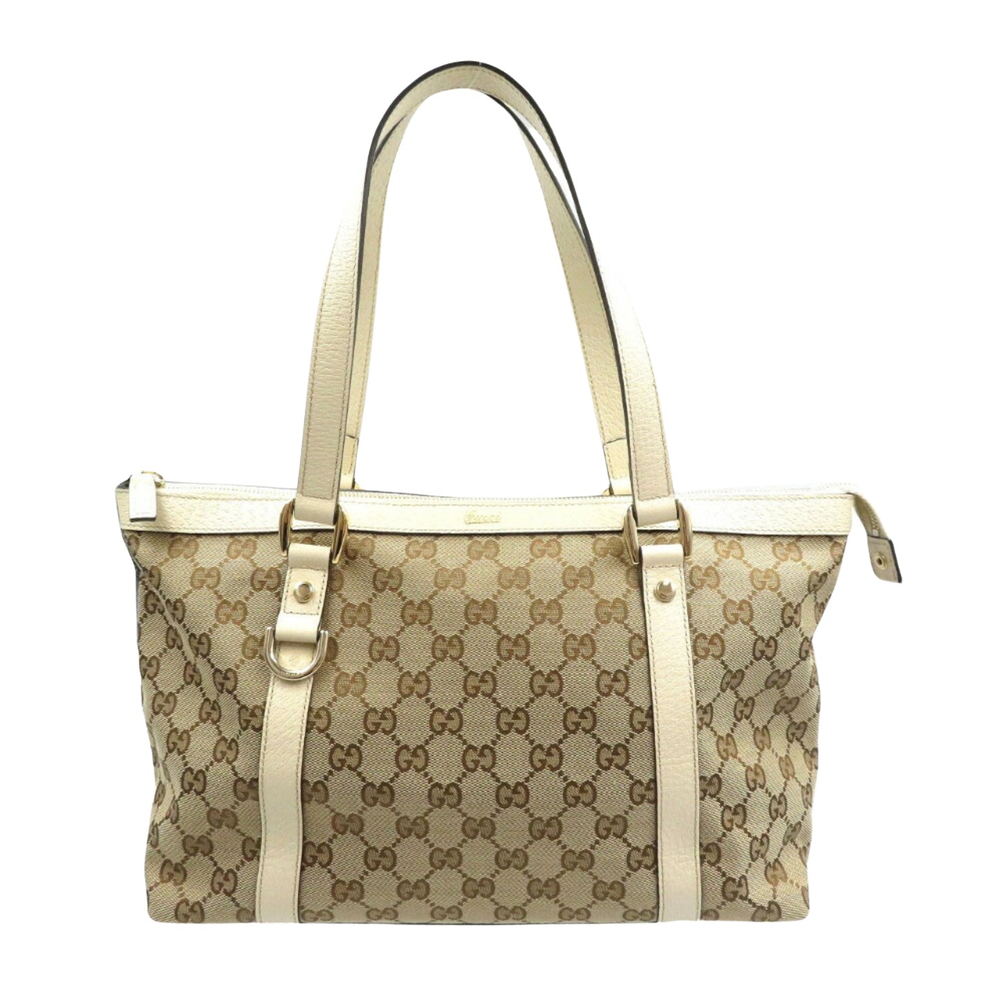 Gucci Abbey, Beige, Canvas, tote