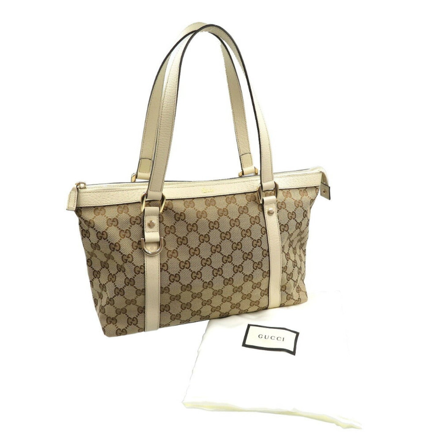 Gucci Abbey, Beige, Canvas, tote