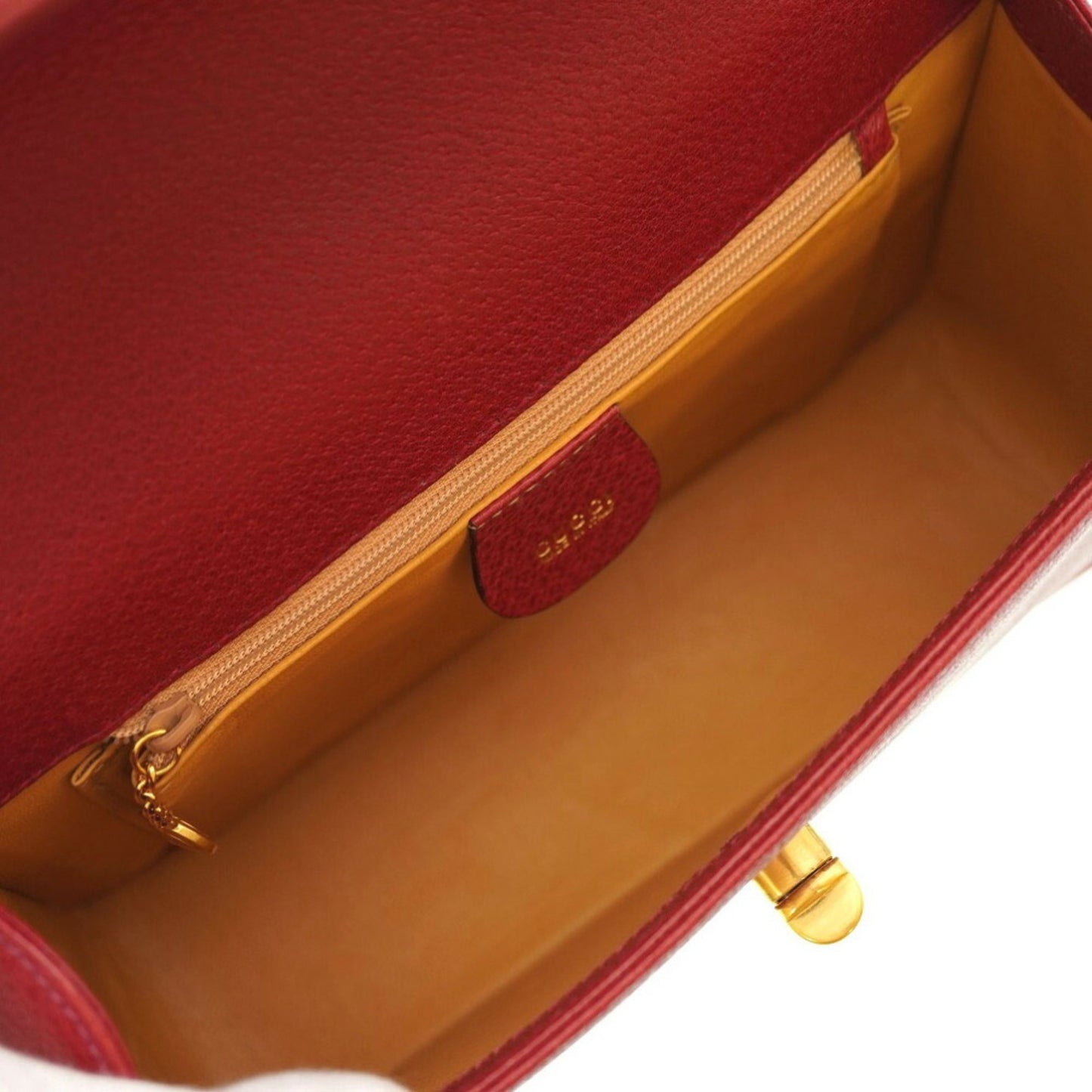 Gucci Bamboo, Red, Leather, handbag