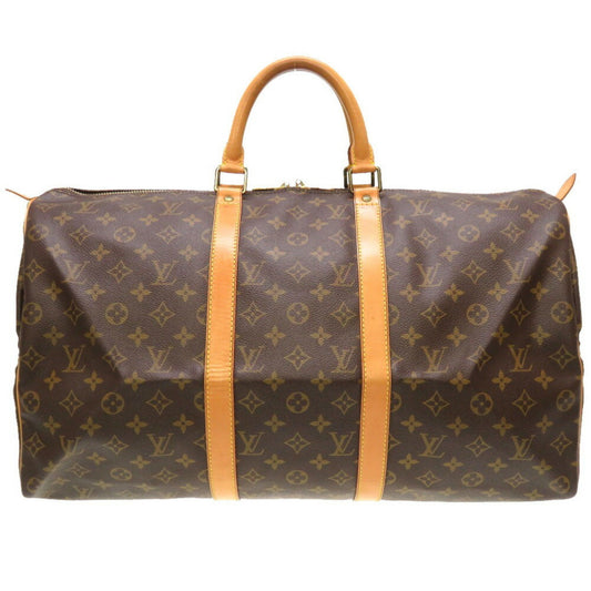 Louis Vuitton Keepall 50, Brown, Canvas, travel