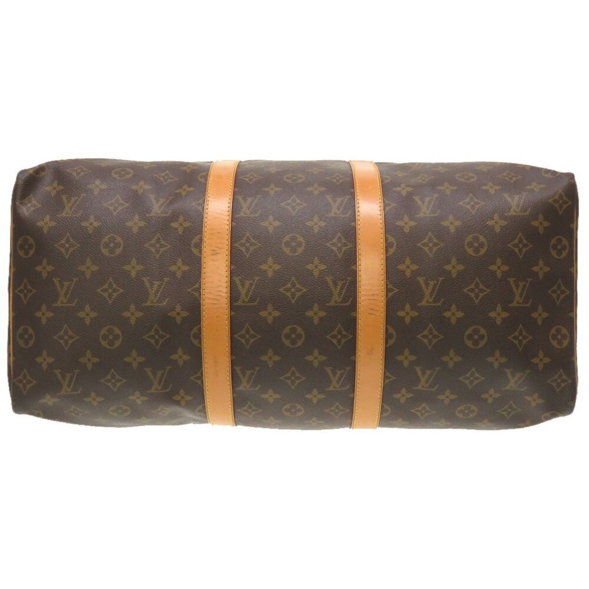 Louis Vuitton Keepall 50, Brown, Canvas, travel