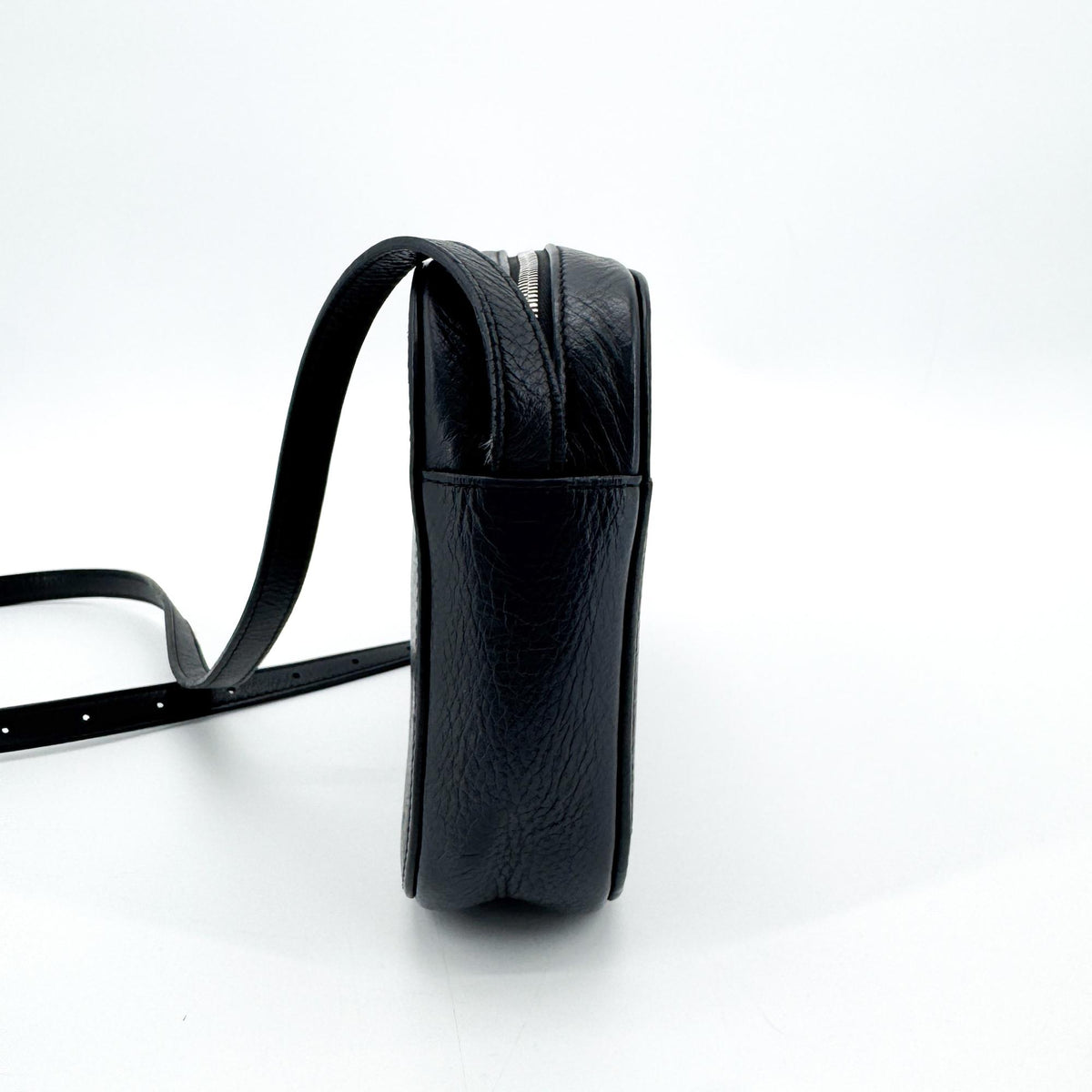 Balenciaga Everyday Camera Leather, Black, Leather, Handbag