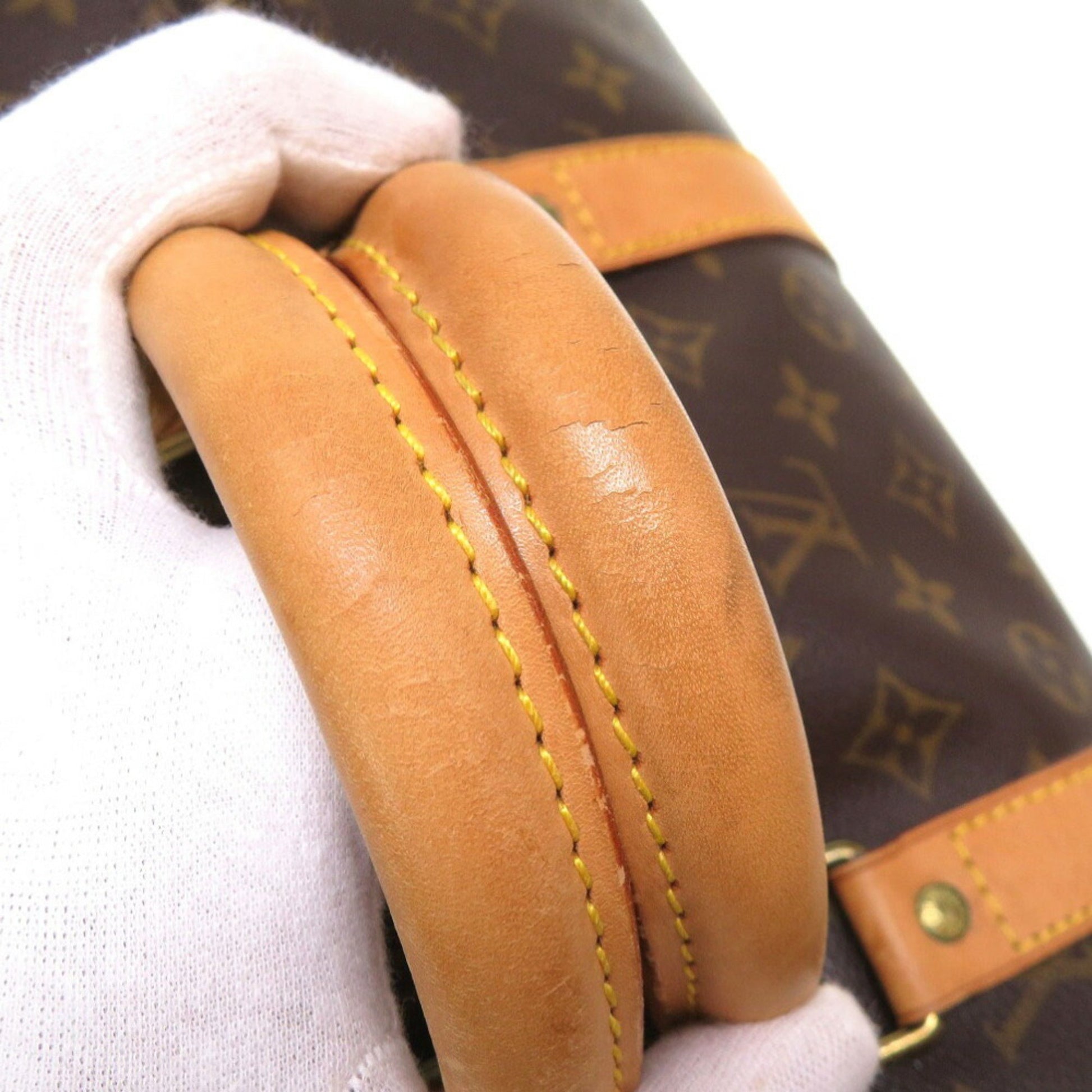 Louis Vuitton Keepall 55, Brown, Canvas, travel