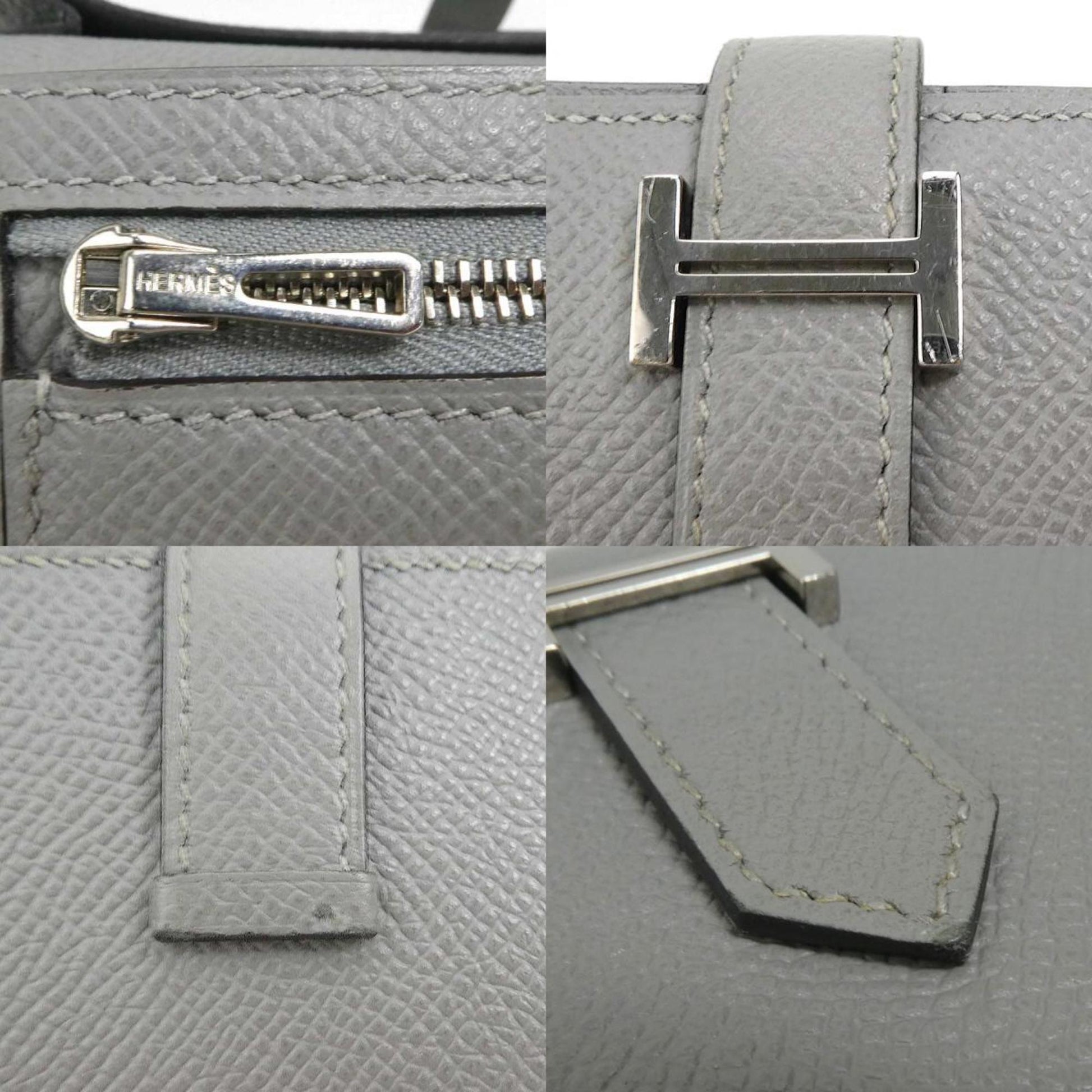 Hermès Béarn, Grey, Leather, wallet