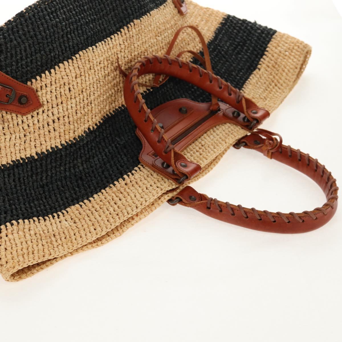 Balenciaga Vintage handbag Leather, "BEIGE,BLACK", LEATHER,WOOD, Handbag