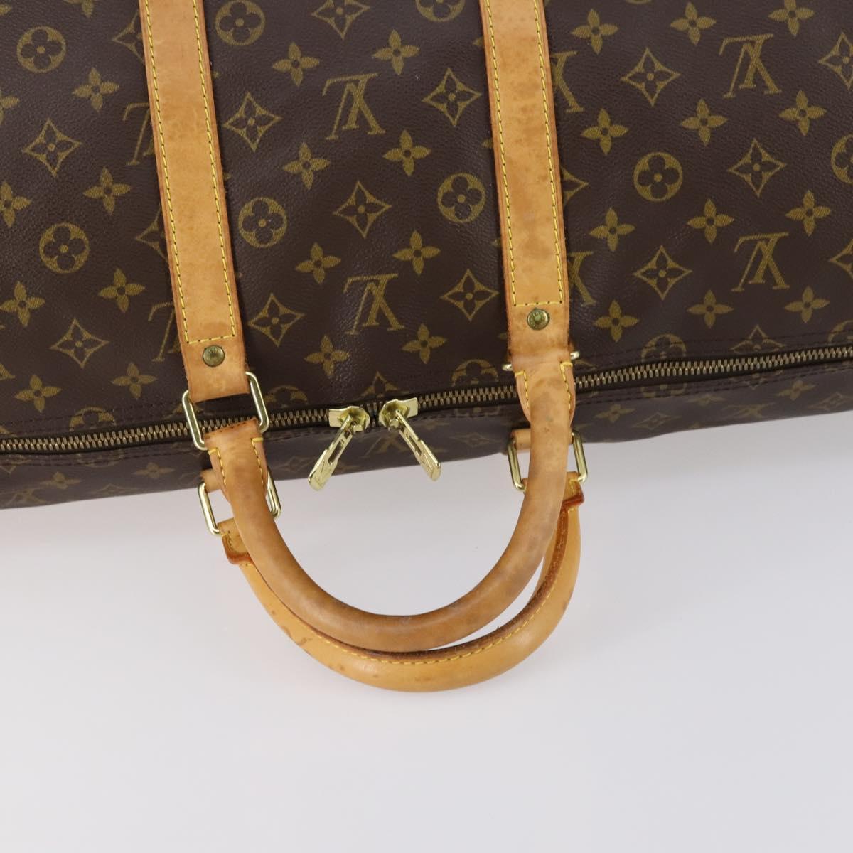 Louis Vuitton Keepall Bandouliere Bag Monogram Canvas, BROWN, CANVAS, Handbag