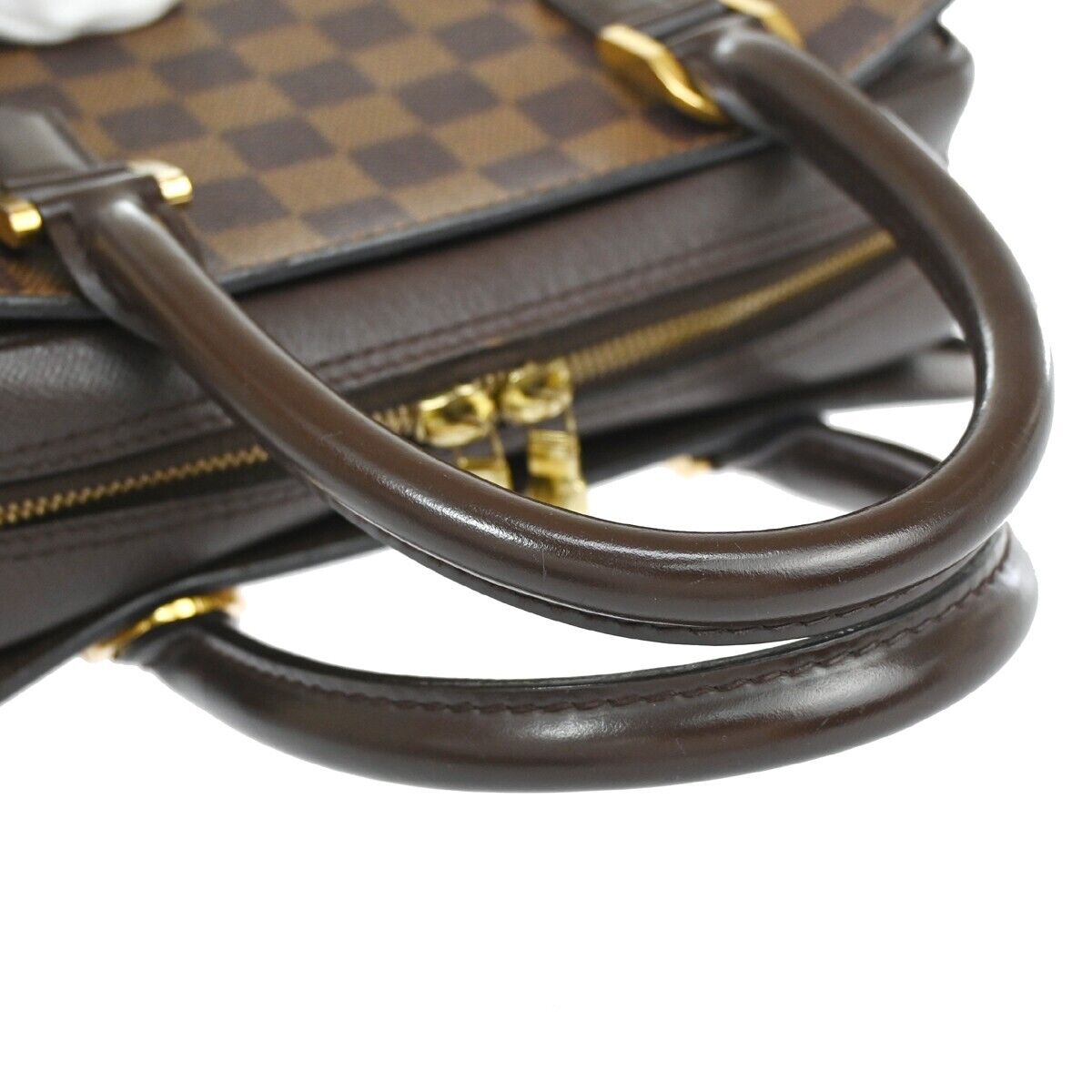 Louis Vuitton Triana, Brown, Canvas, handbag