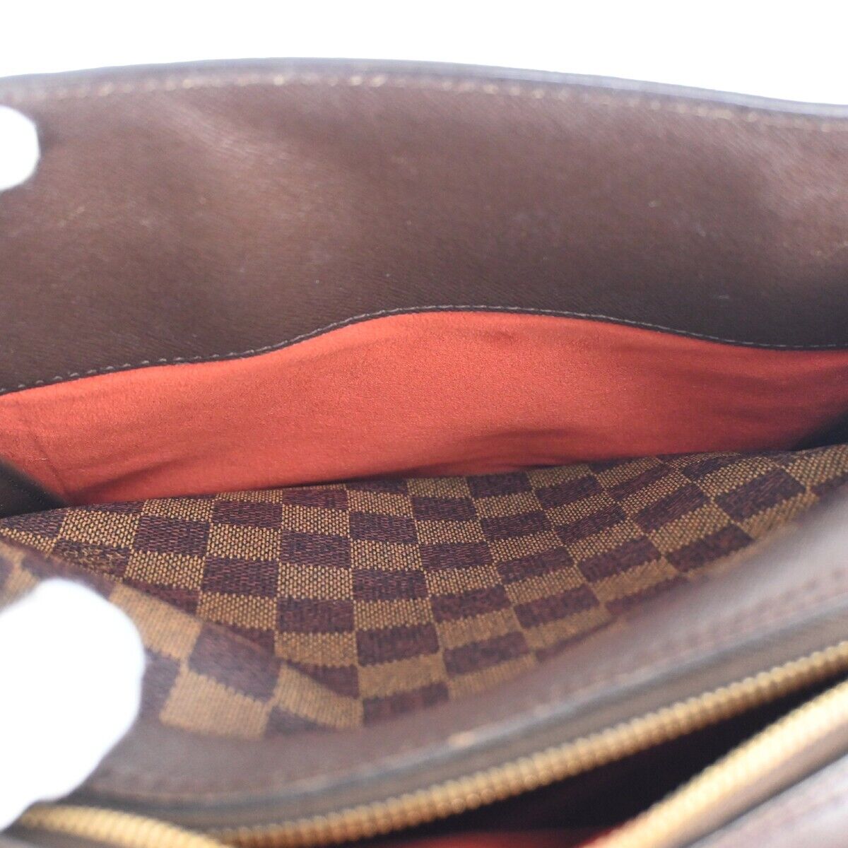 Louis Vuitton Triana, Brown, Canvas, handbag