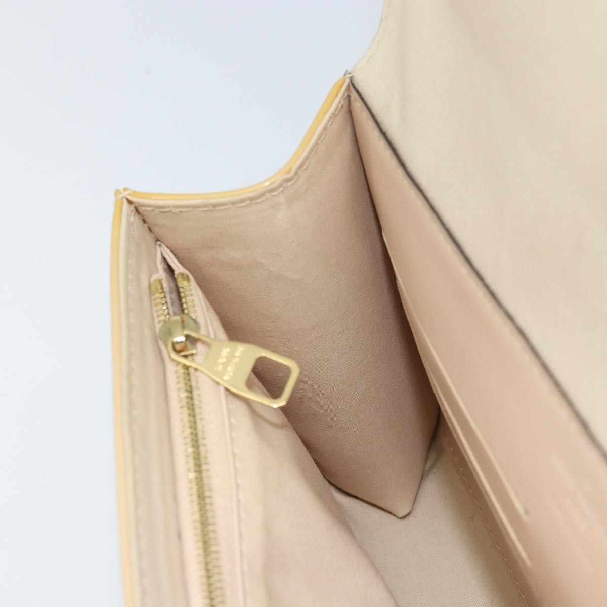 Louis Vuitton Ana Monogram Vernis, Yellow, Patent Leather, Handbag