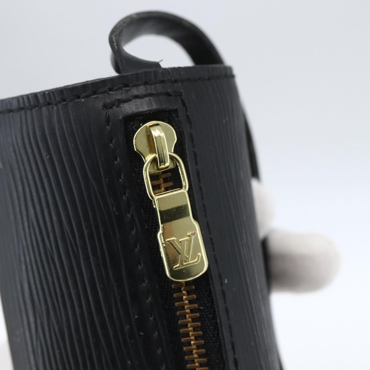 Louis Vuitton Soufflot Pochette Epi Leather, Black, Leather, Clutch