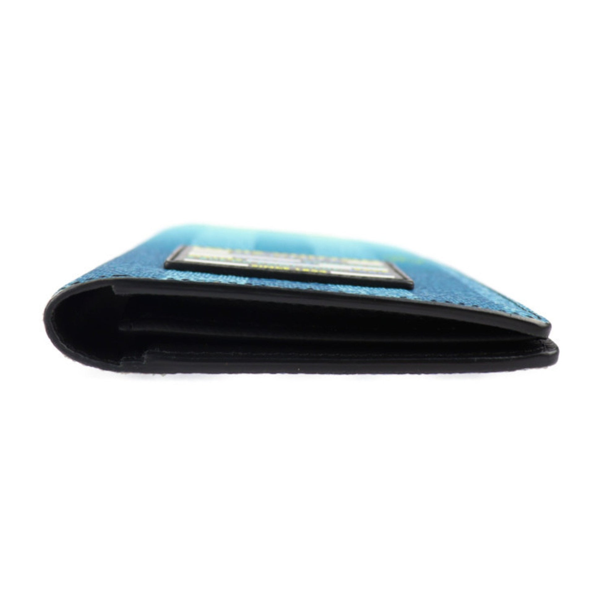 Louis Vuitton Portefeuille Brazza, Blue, Canvas, wallet