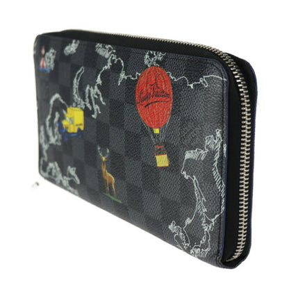 Louis Vuitton Zippy organizer, Black, Canvas, wallet