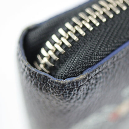 Louis Vuitton Zippy organizer, Black, Canvas, wallet