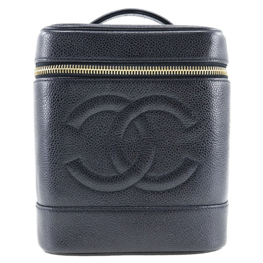 Chanel Vanity, Black, Leather, handbag