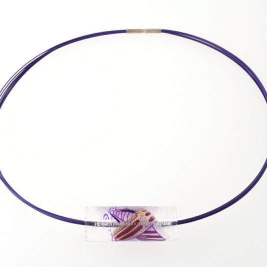 Hermès, Purple, Silver, necklace