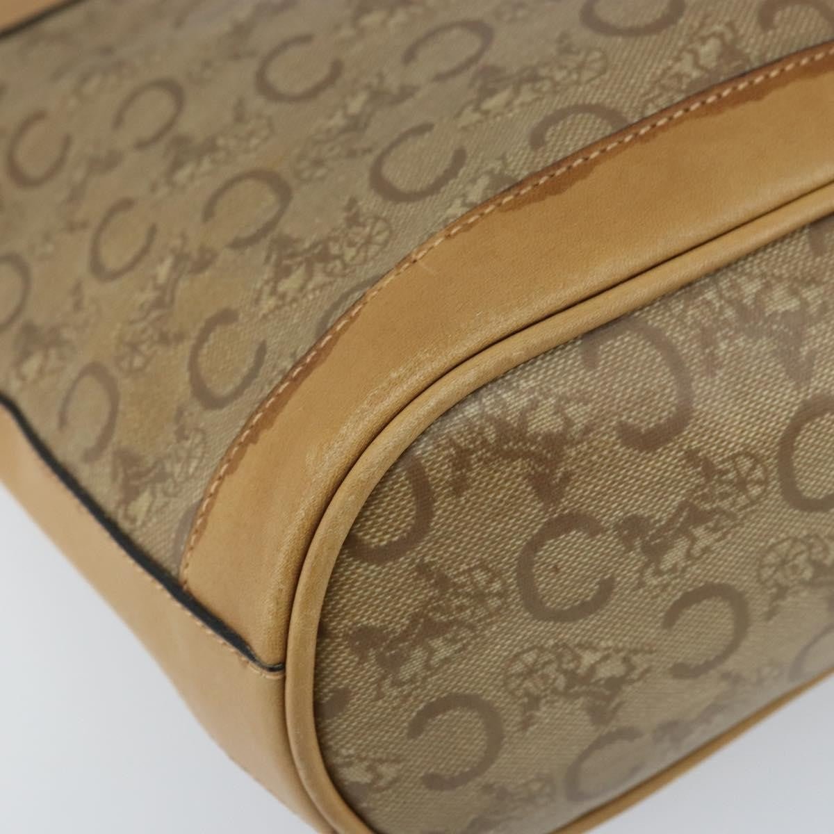 Celine C Sulky Canvas and Leather, Beige, Canvas, Shoulder Bag