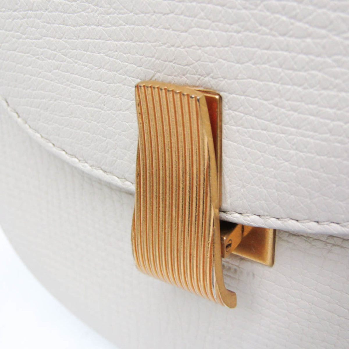 Bottega Veneta Palmellato Convertible Belt Leather, White, Leather, Handbag