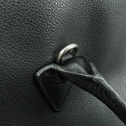 Louis Vuitton Soft Lockit Leather, Black, Leather, Handbag