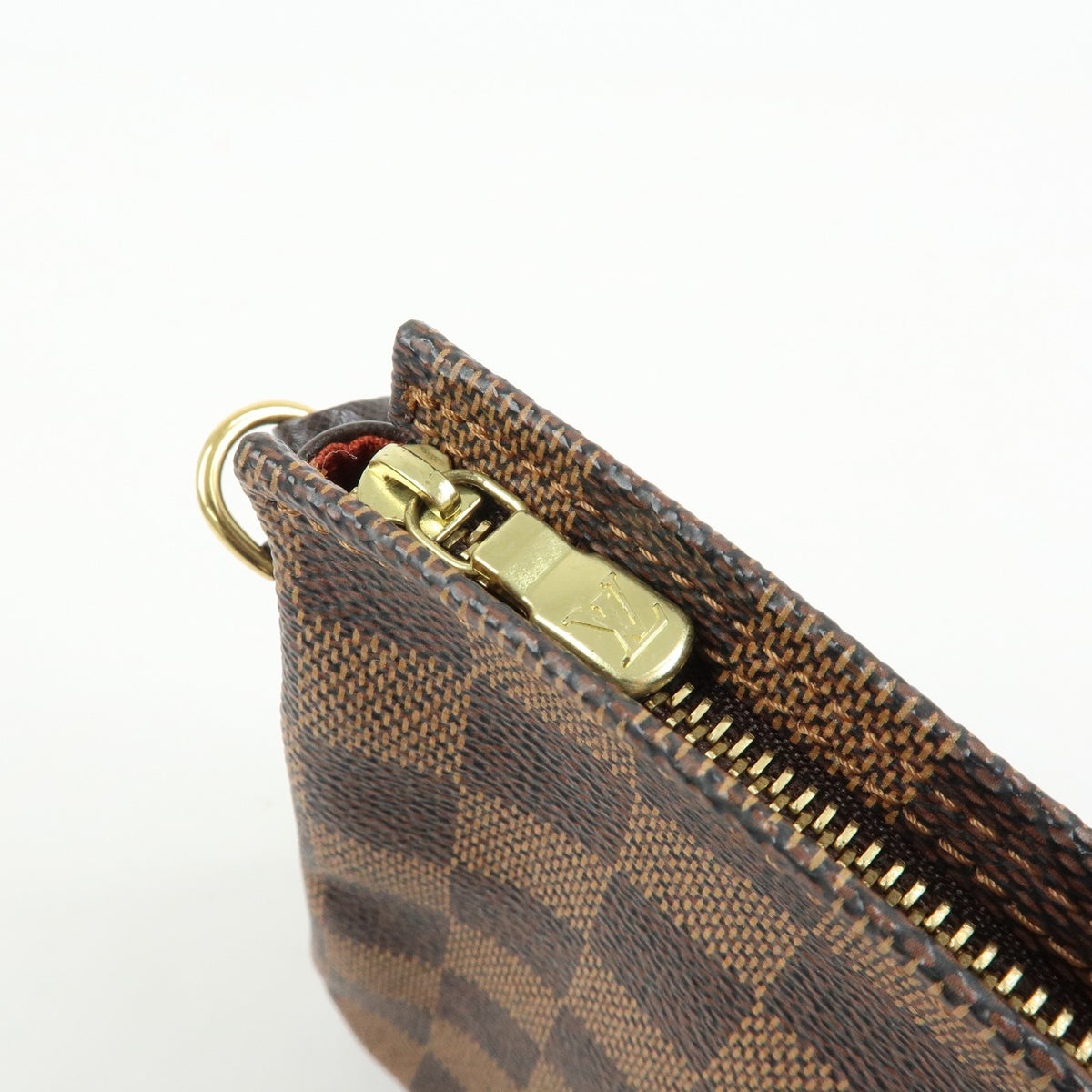 Louis Vuitton Trousse Make Up Damier, Brown, Canvas, Clutch