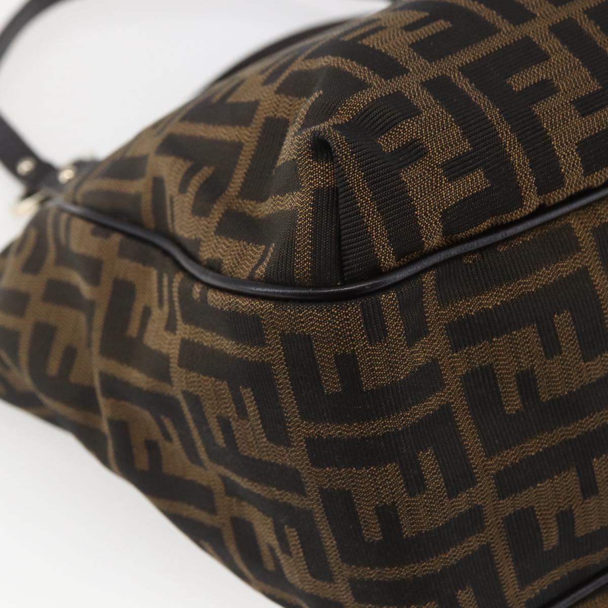 Fendi Chef Pleated Shopping Tote Zucca Canvas, Brown, Canvas, Tote Bag