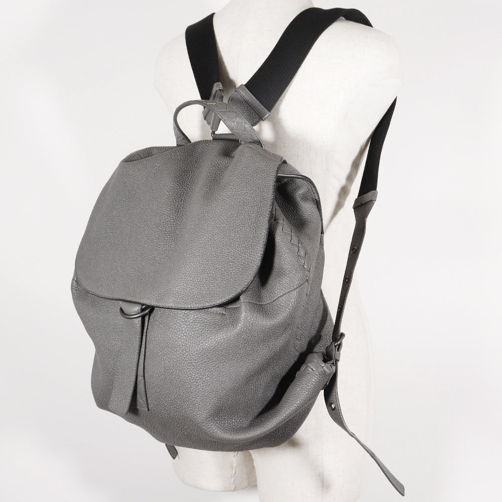 Bottega Veneta Intrecciato, Grey, Leather, backpack