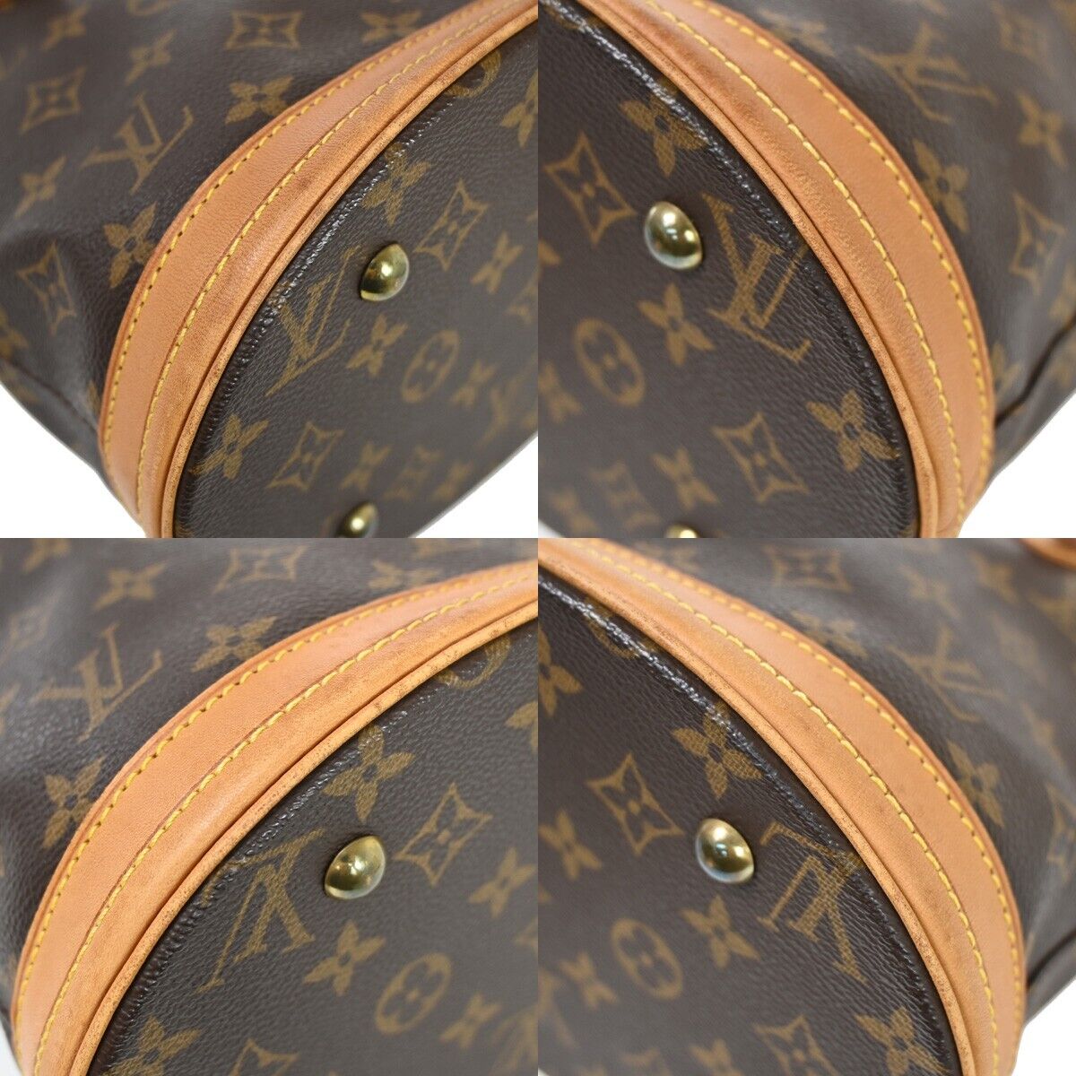 Louis Vuitton Bucket PM, Brown, Canvas, handbag