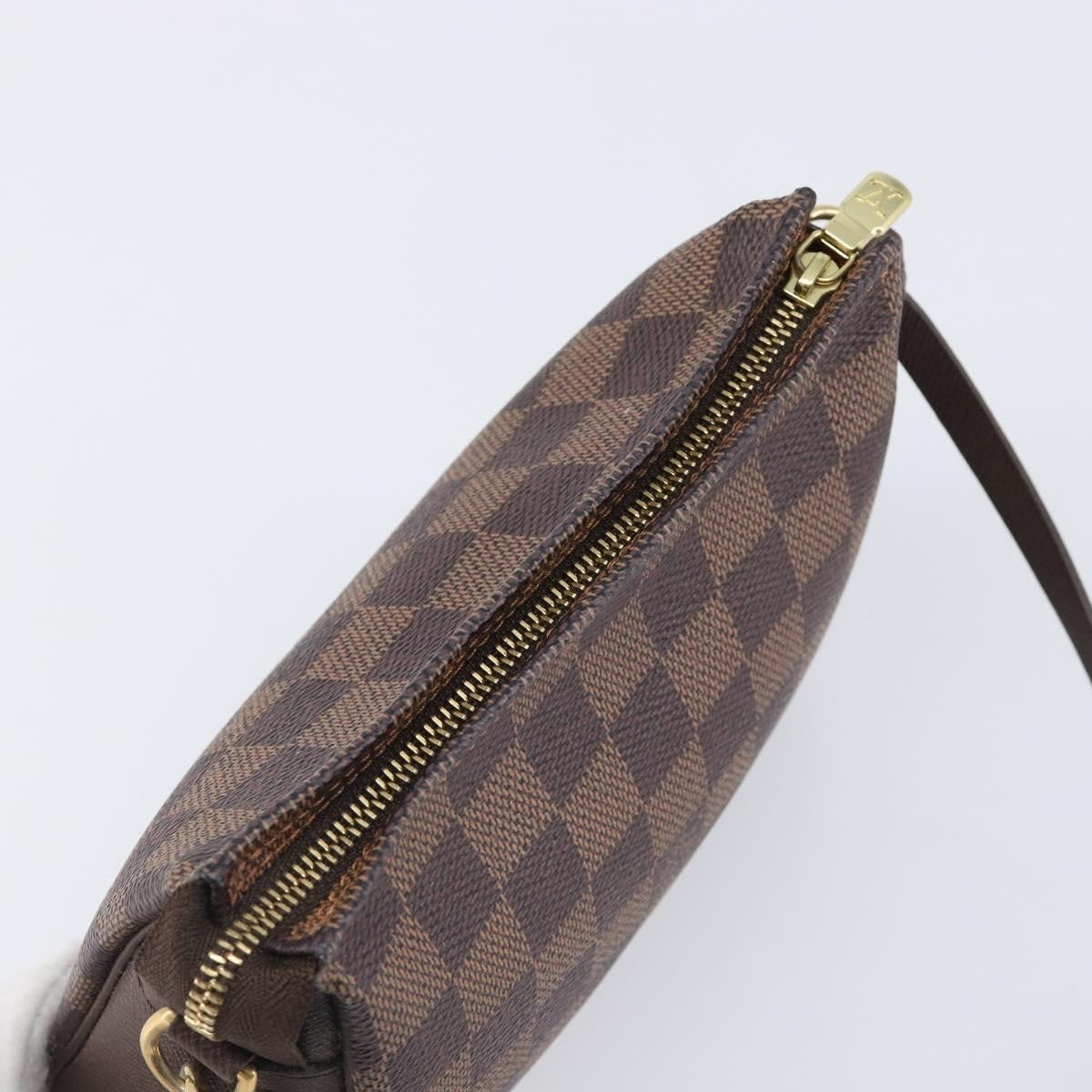 Louis Vuitton Trousse Make Up Damier, Brown, Canvas, Clutch