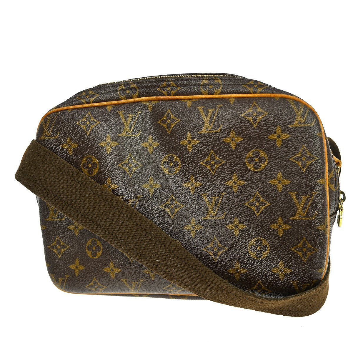 Louis Vuitton Reporter Monogram, Brown, Canvas, Shoulder Bag