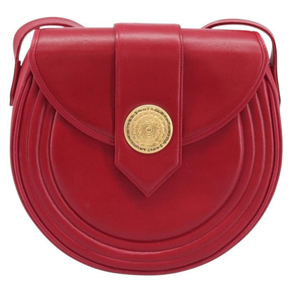 Saint Laurent Vintage Shoulder bag Leather, Red, Leather, Shoulder Bag