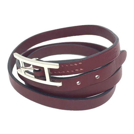 Hermès Hapi 3, Burgundy, Leather, bracelet