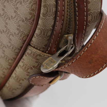 Celine Vintage Macadam Canvas and Leather, Beige, Canvas, Shoulder Bag