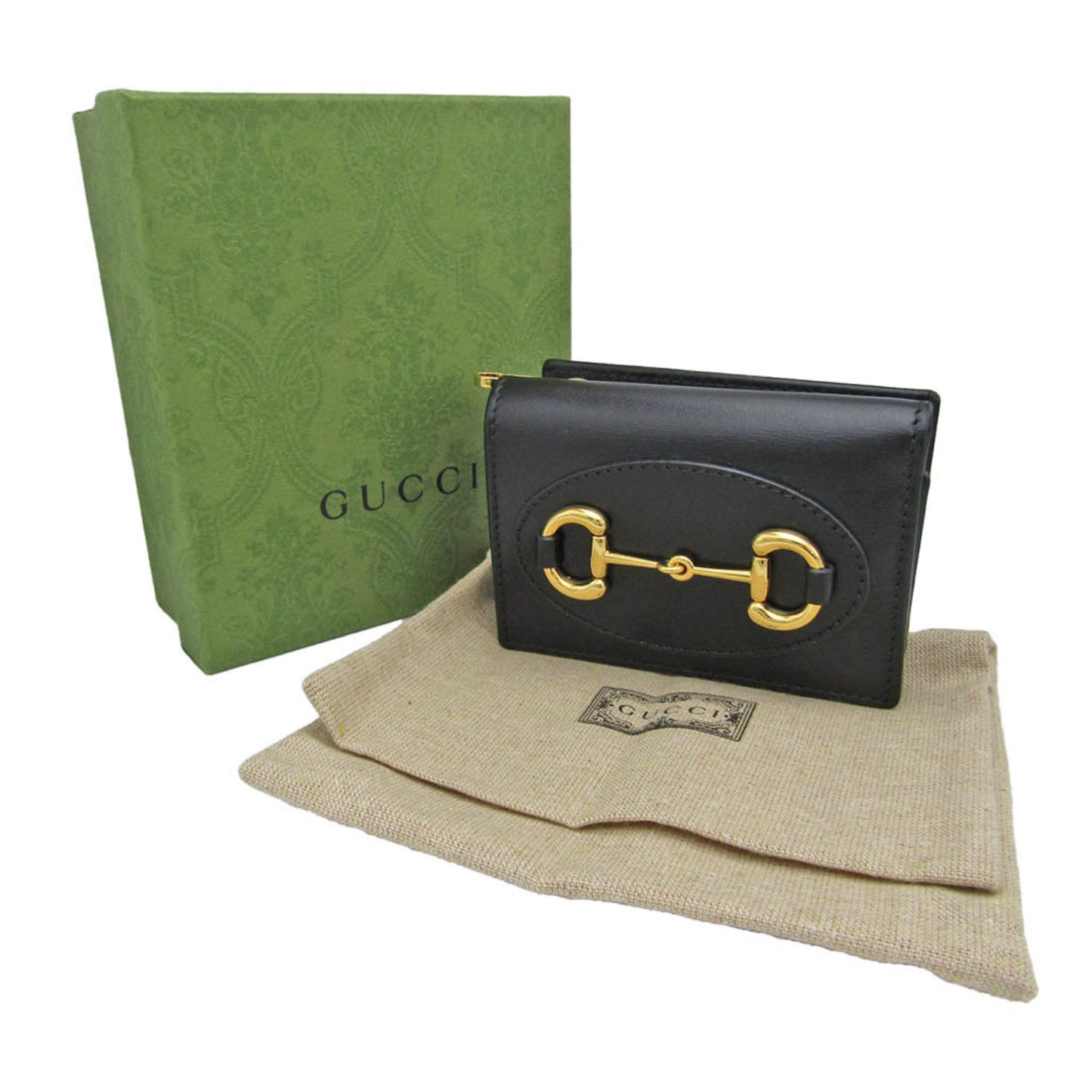 Gucci Horsebit, Black, Leather, wallet