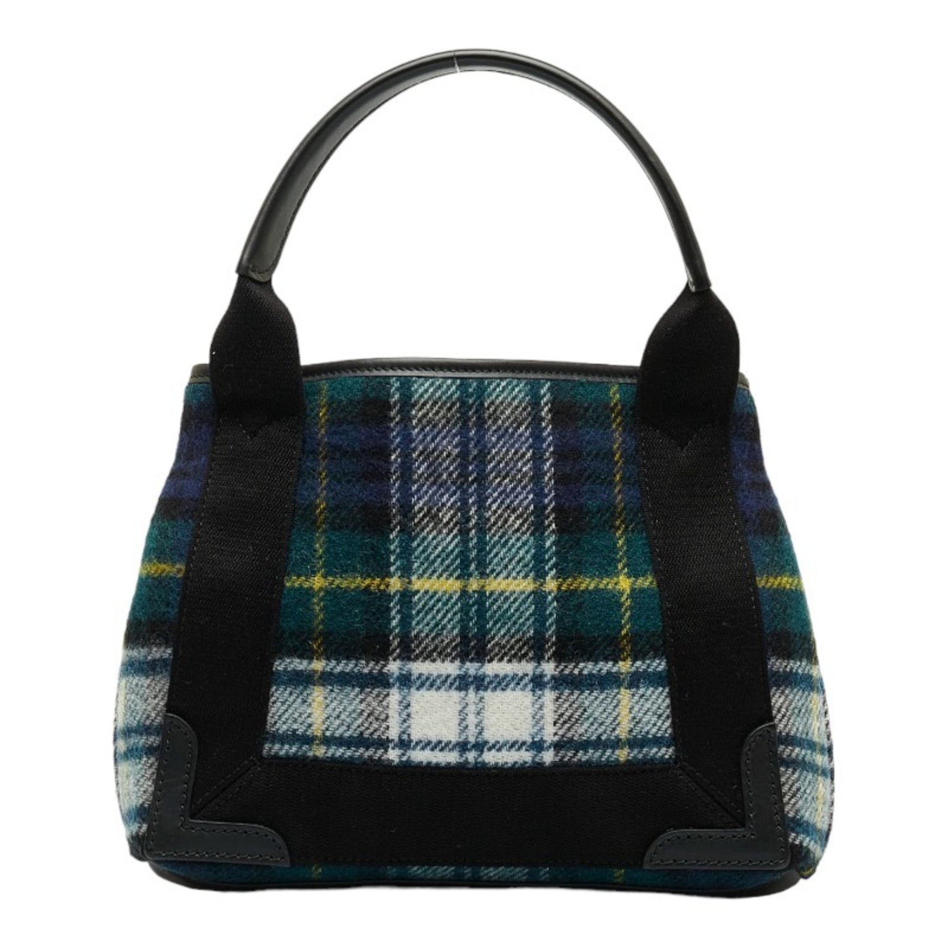 Balenciaga Navy Cabas, Green, Wool, tote