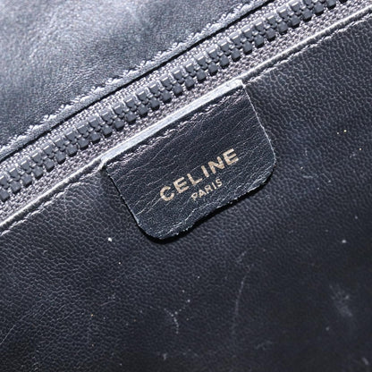Celine Shoulder Leather, Black, Leather, Shoulder Bag