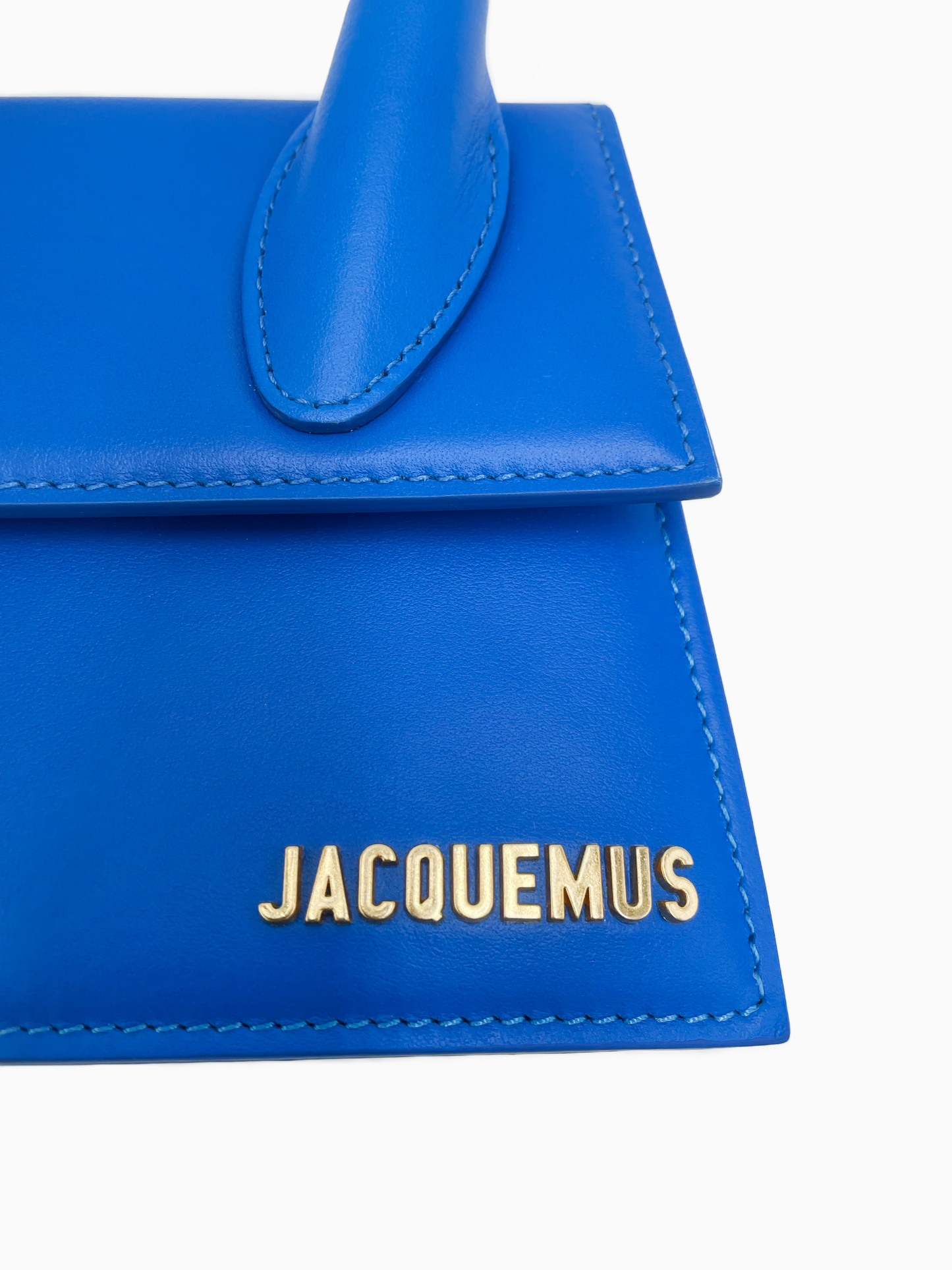 Jacquemus Le Bambinou Flap Shoulder Bag Padded Leather, BLUE, LEATHER, Travel bag