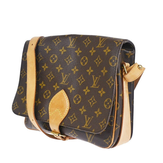 Louis Vuitton Cartouchiere, Brown, Canvas, shoulder