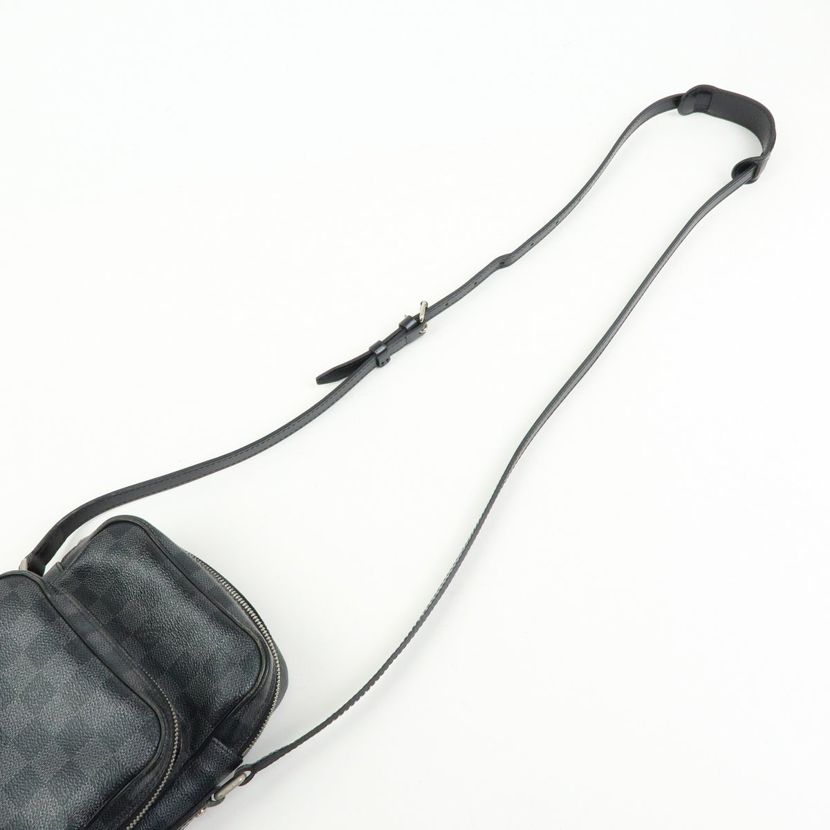 Louis Vuitton Rem Damier Graphite, Black, Canvas, Handbag