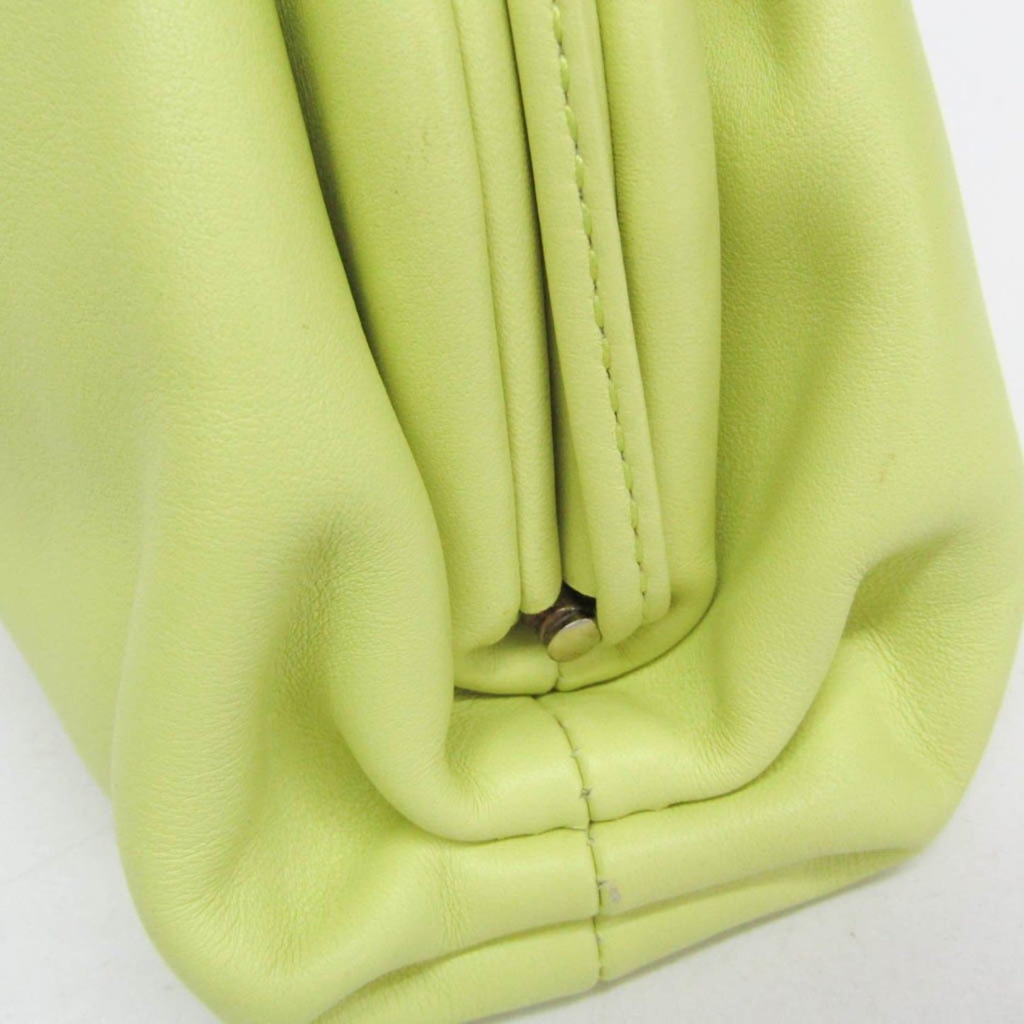 Bottega Veneta The Pouch Leather, Green, Leather, Clutch