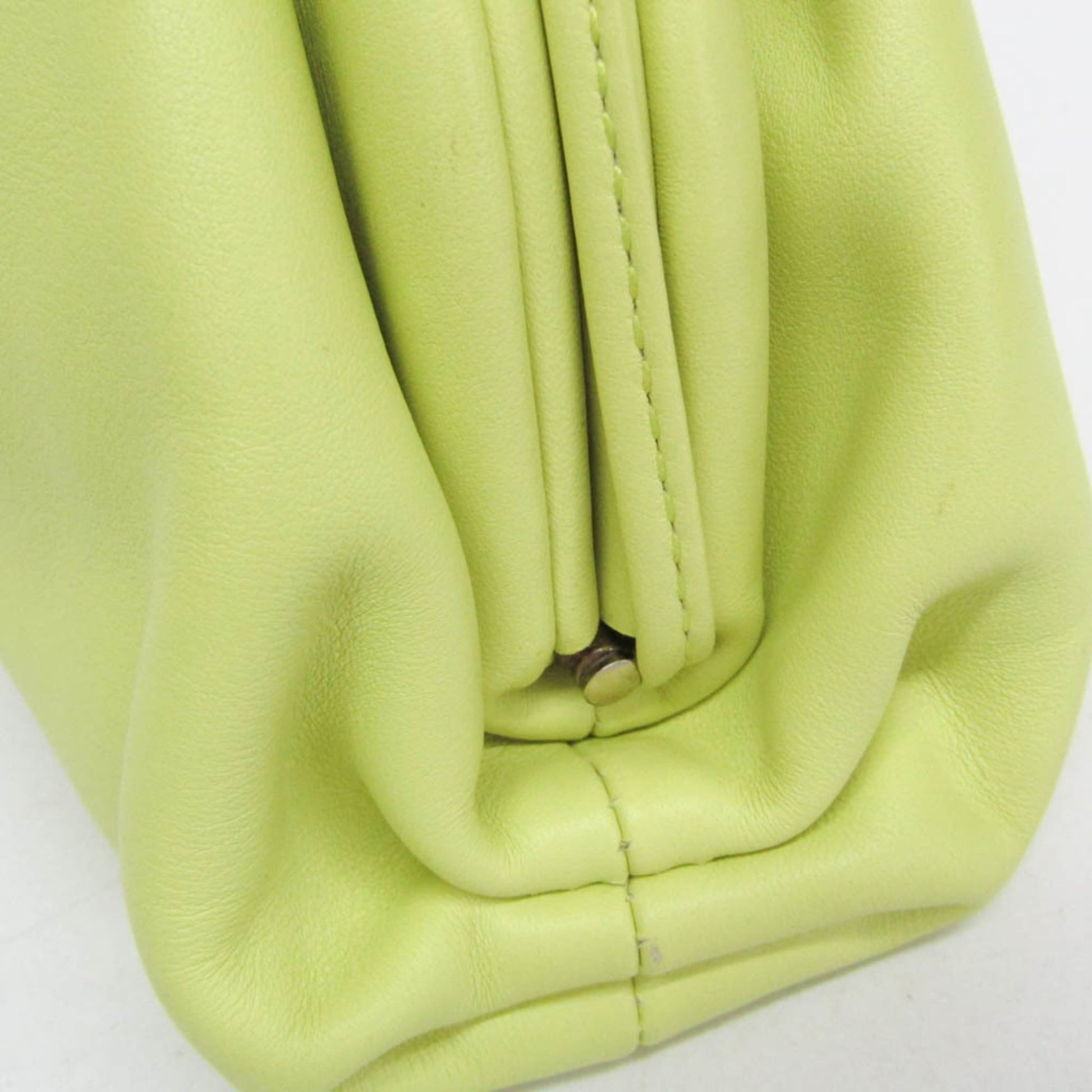 Bottega Veneta The Pouch Leather, Green, Leather, Clutch