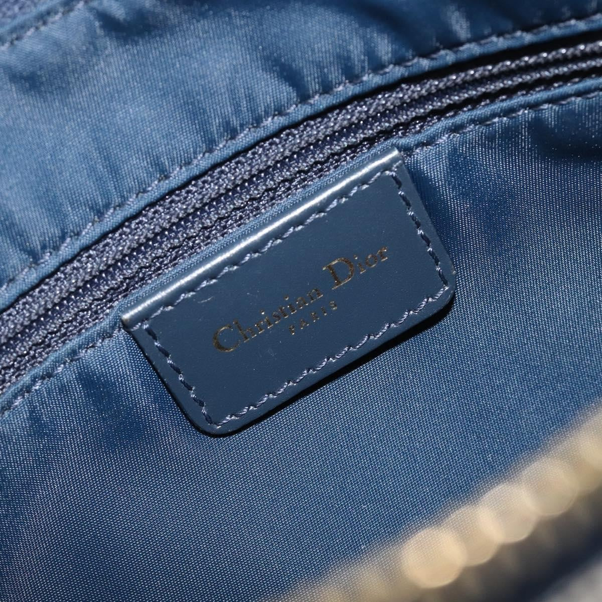 Christian Dior Saddle Messenger Oblique Canvas, Navy, Canvas, Clutch