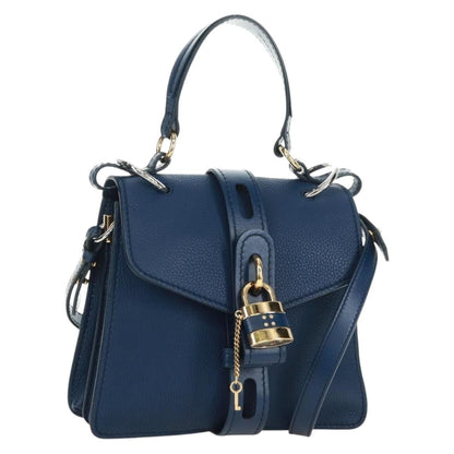 Chloe Aby Day Leather, Blue, Leather, Handbag