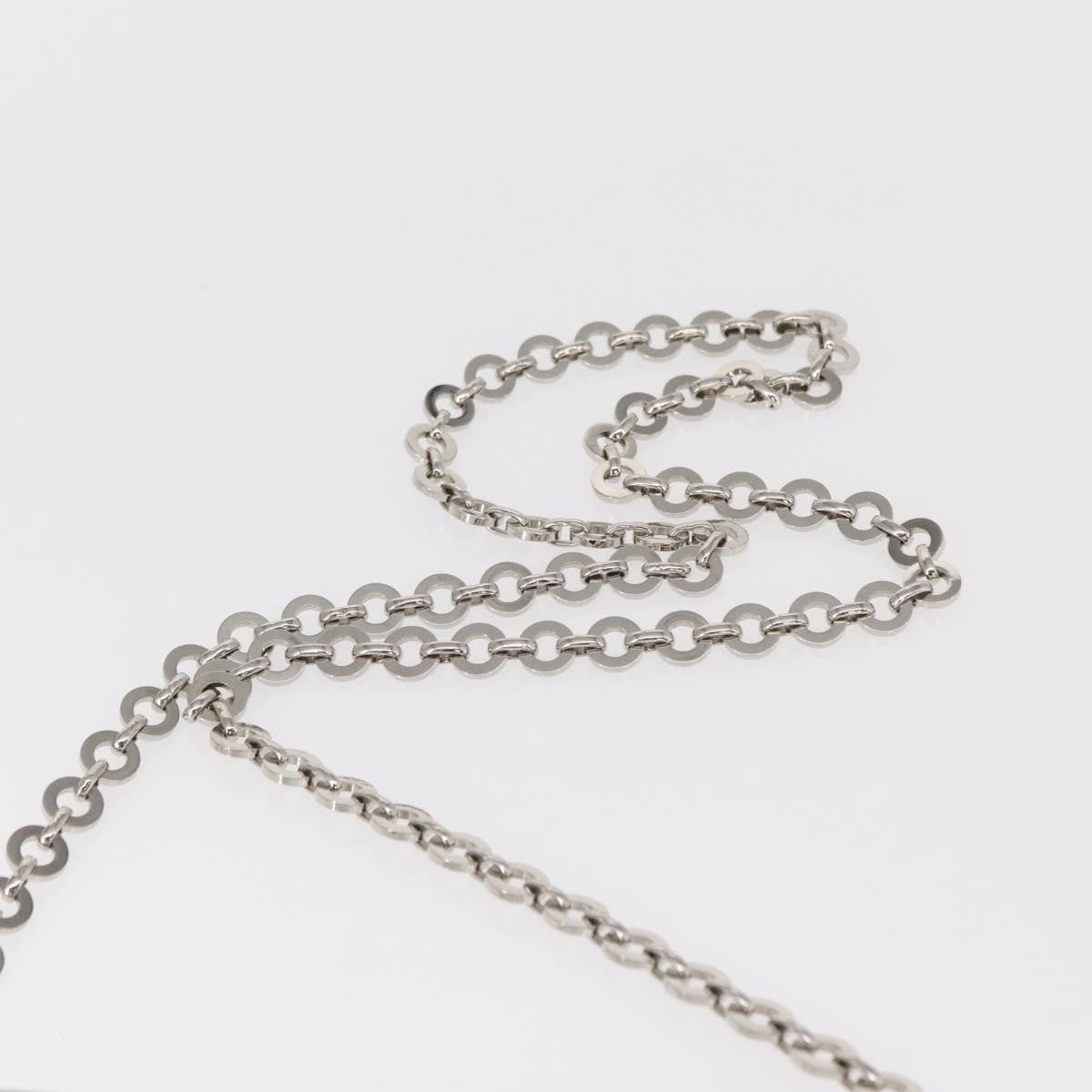 Salvatore Ferragamo Vintage Gancini Chain Leather, Silver, Stainless Steel, Shoulder Bag