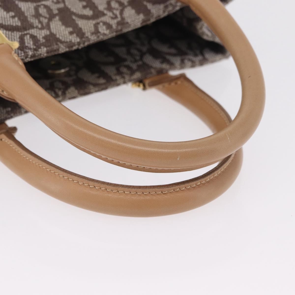 Christian Dior Vintage Open Diorissimo Canvas, Brown, Canvas, Tote Bag