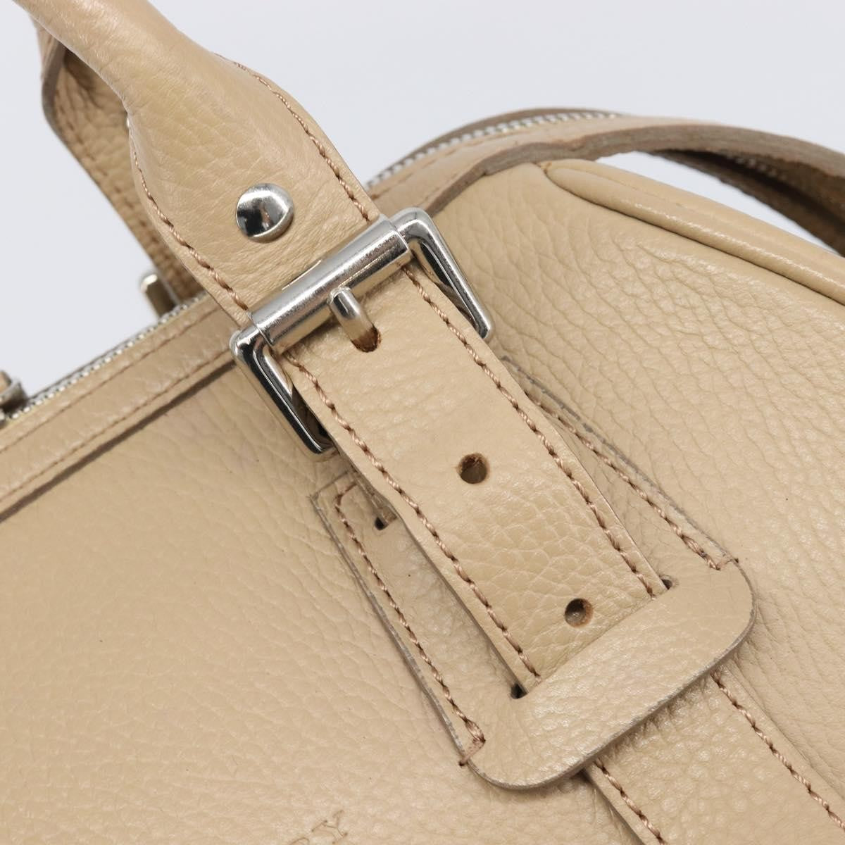 Burberry Belted Boston Leather, Beige, Leather, Handbag
