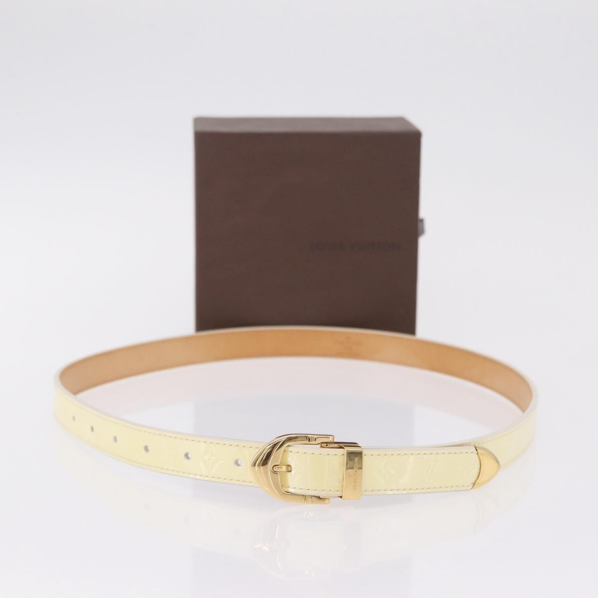 Louis Vuitton Vernis Belt LV Monogram Vernis, Beige, Patent Leather, Belt